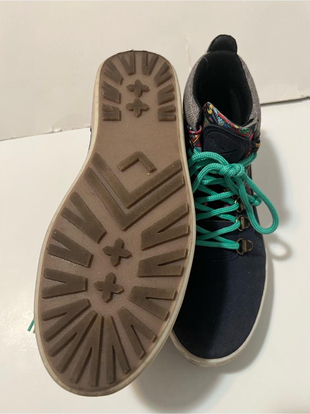 INKKAS Zocalo Vegan Camping Boots Floral Bird Design Boho Skater SZ 7 - Picture 5 of 13